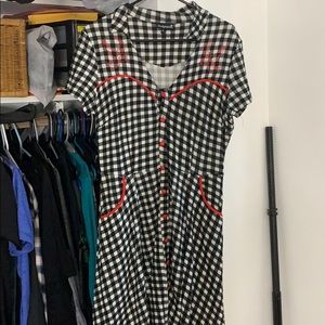 Sourpuss Rockabilly Flannel Dress